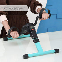 Load image into Gallery viewer, Folding Pedal Exerciser, Mini Exercise Bike Under Desk Bike Foot Pedal Exerciser - Green
