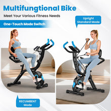Load image into Gallery viewer, Birdfeel Foldable Exercise Bike, Multifunctional Indoor Stationary Bikes (Dark Black)