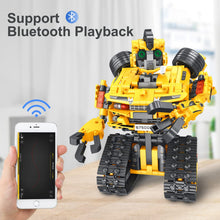 Load image into Gallery viewer, 2-in-1 Build a Robot Kit,901 Pieces Remote & APP Controlled Robot or Race Car, Robotic Building Blocks Toys STEM Projects