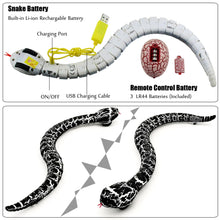 Load image into Gallery viewer, Realistic Remote Control Snake RC Animal Toy Crawling Electric Electronic Battery Powered Honored (Black)