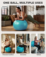 Load image into Gallery viewer, Trideer Extra Thick Yoga Ball Exercise Ball, 5 Sizes Ball Chair, Heavy Duty Swiss Ball -Turkis