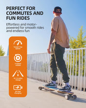 Load image into Gallery viewer, Electric Skateboard with 450W*2 Motor & RGB LED, 37" Longboard with Remote Control, 4 Modes Max 16Mph, 9 Layers Deck, Electric Skateboards