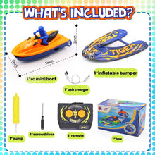 Load image into Gallery viewer, Remote Control Boat for Kids with Inflatable Bumper Rechargeable Battery USB Charge rc Boat for Pool Kids 8-12 Years