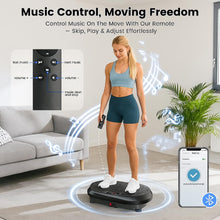 Load image into Gallery viewer, Vibration Plate Exercise Machine, Vibrating Fitness Platform for Lymphatic Drainage, Full Body Shaker Workout Equipment, Bluetooth Power Shaping Vibrate Plate, Board Sport for Home Exercise Gym, Black