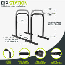 Load image into Gallery viewer, ProsourceFit Heavy Duty Dip Station - Black