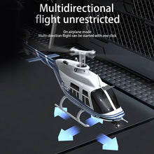 Load image into Gallery viewer, C138 Remote Control Helicopter, 1:33 Scale Bell206 Helicopter 2.4G 4CH RTF Single Propeller Aileron Free, Optical Flow Positioning (2 Battery)