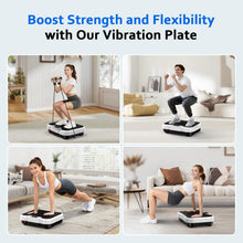 Load image into Gallery viewer, Trekora Vibration Plate Exercise Machine, Vibrating Fitness Platform for Lymphatic Drainage, Full Body Shaker Workout Equipment, Vibrate Fitness Platform for Home Women Men Exercise Gym (White)