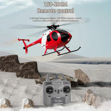 Load image into Gallery viewer, Remote Control Helicopter, 1:28 Scale MD500 Defender, 2.4G 6CH RTF RC Helicopter with Brushless Motor Single Blade