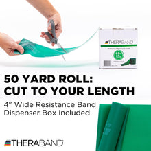 Load image into Gallery viewer, THERABAND Resistance Band 50 Yard Roll, Heavy Green Non-Latex Professional Elastic Bands