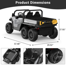 Load image into Gallery viewer, 24V 4WD Electric Ride On Dump Truck with Remote Control | 2-Seater Kids Ride On Car | Music Player & LED Lights