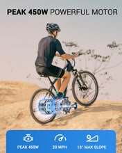 Load image into Gallery viewer, Electric Bike for Adults, High-Power 350W (Peak 450W) Motor, 36V Built-in Invisible Removable Battery, Front Fork Suspension