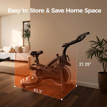 Load image into Gallery viewer, CURSOR FITNESS Exercise Bike, Quiet Belt Drive Stationary Bike for Home with 0-100 Resistance