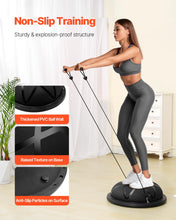 Load image into Gallery viewer, VEVOR 23-inch Half Exercise Ball Trainer, 660 lbs Capacity Balance Ball, Includes Resistance Bands and Pump- Black