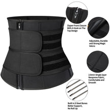 Load image into Gallery viewer, KIWI RATA Mens Workout Waist Trainer Corset Neoprene Sauna Sweat Trimmer Cincher Belt Extra Belly Compression Belts
