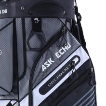 Load image into Gallery viewer, ASK ECHO T-Lock Golf Cart Bag, Quiet 14-Way Full-Length Divider (Grey)