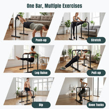 Load image into Gallery viewer, OLIXIS Dip Bar, Adjustable Heavy Duty Dip Bar Station - Inky Black