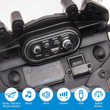 Load image into Gallery viewer, 12V Kids Ride On Police Motorcycle, Police Motorbike with High/Low Variable Speed, Built-In Music, USB, Warning Lights (White-1)
