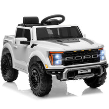 Load image into Gallery viewer, First Ride On Licensed Ford F-150 Raptor 12V Kids Ride on Truck, Ride on Toys for Toddlers with Remote Control (White)