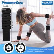 Load image into Gallery viewer, BECOJADDE Ankle Weights Set of 2 (2 lb Each) Adjustable Wrist Weights -Black