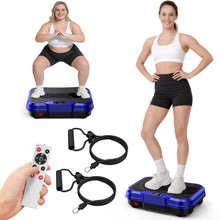 Load image into Gallery viewer, Trekora Vibration Plate Exercise Machine, Vibrating Fitness Platform for Lymphatic Drainage, Full Body Shaker Workout Equipment, Vibrate Fitness Platform for Home Women Men Exercise Gym (Blue)