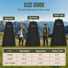 Load image into Gallery viewer, WolfWise Pop Up Shower Tent for Camping Essentials, Compact & Lightweight