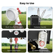 Load image into Gallery viewer, CAMPLUX Portable Tankless Water Heater 1.58 GPM, BW158B Outdoor Propane Water Heater Camping, 41,000 BTU, Black