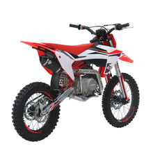 Load image into Gallery viewer, 125CC Dirt Bike Powered by ZONSEN Engine, 4-Speed Manual Clutch, Kick Start, Big 17“/14” Tires (Fully Assembly, White)