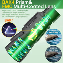 Load image into Gallery viewer, 20x50 High Powered Binoculars for Adults, Waterproof Compact Binoculars with Low Light Vision for Bird Watching Hunting Camping Travel Cruise Hiking Sports Stargazing, Christmas Birthday Gifts for Men