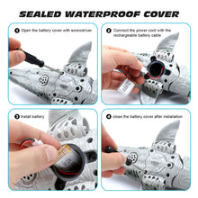 Load image into Gallery viewer, Remote Control Dinosaur Toys for Kids 3 4 5 6 7, Mosasaurus Diving Toys RC Boat with Light and Spray Water for Swimming