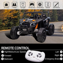 Load image into Gallery viewer, 24V Kids Electric UTV Toy Car with Remote Control, All-Terrain Off-Road Ride On Vehicle for Big Kids 3-8 Years, Powerful Motor (Black)