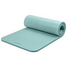 Load image into Gallery viewer, Retrospec Solana Yoga Mat 1" Thick w/Nylon Strap for Men & Women - Non Slip Exercise Mat for Home Yoga, Pilates, Stretching, Floor & Fitness Workouts - Blue Ridge
