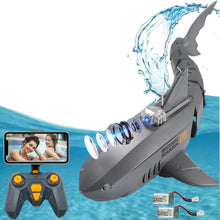 Load image into Gallery viewer, Remote Control Shark with Camera for Kids/Adults, RC Sharks Toys for Swimming Pool, RC Boat with Camera (2 Batteries)