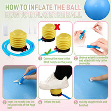 Load image into Gallery viewer, Leyndo 4 Pcs 26 Inch Yoga Exercise Ball Pilates Pregnancy Birthing Fitness Ball-(Macaron Color)