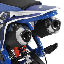 Load image into Gallery viewer, 50cc Gas Power Dirt Bike, 49cc Mini Motorcycle with Off-Road Tires, Gas Power Motocross, Blue White