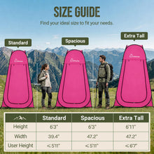 Load image into Gallery viewer, WolfWise Pop Up Shower Tent for Camping Essentials, Compact & Lightweight
