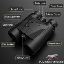 Load image into Gallery viewer, Gravoptics 10x42 Laser Rangefinder Binoculars for Hunting, 2624 Yard(Black)