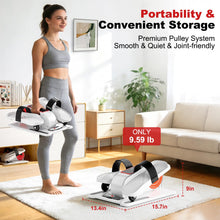 Load image into Gallery viewer, TDH Under Desk Elliptical Machine,Electric Leg Exerciser as Seen on Tv for Seniors Adults,Portable Quiet Pedal Exerciser While Sitting with 12 Adjustable Speed Auto&HR Mode for Home Office (White-PRO)