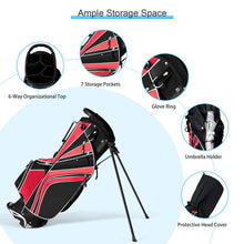 Load image into Gallery viewer, Tangkula Golf Stand Bag with 6 Way Top Dividers, Red