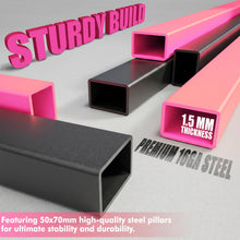 Load image into Gallery viewer, RitFit Adjustable/Foldable Utility Weight Bench for Home Gym, Weightlifting and Strength Training - Bonus Workout Poster with 35 Total Body Exercises, PINK