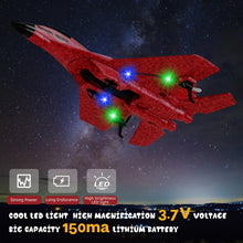 Load image into Gallery viewer, Wireless Airplane Toy - 2.4GHZ RC Glider with Lights, Remote Control Airplane for Adults & Kids