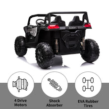 Load image into Gallery viewer, 2025 24V 4WD 10Ah XXL Kids Ride On UTV with Parents Remote Control, 4X4 Off-Road Battery Powered Electric Toy Car, Black