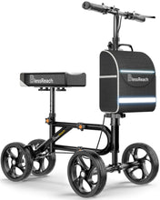 Load image into Gallery viewer, Economy Knee Scooter Steerable Knee Walker for Foot Injuries Compact Crutch Alternative with Dual Braking System (Black)
