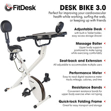 Load image into Gallery viewer, FitDesk Standing Exercise Bike Desk 3.0