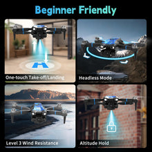 Load image into Gallery viewer, M18LCD Drone with 1080P Camera for Adults, Drone with Screen Remote, Mini FPV Drone for Beginner, One Key Start, Brushless Motor, RC Foldable Quadcopter for Beginners/Adults Gifts