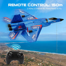 Load image into Gallery viewer, RC Plane, F22 RC Airplane Fighter Ready to Fly, 2.4Ghz 2 Channel Remote Control Plane, RC Airplanes Toy