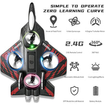 Load image into Gallery viewer, RGIMF Foam Remote Control Airplanes, RC Planes with Light, RC Airplane Fighter Jet