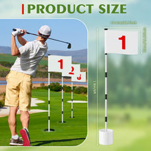 Load image into Gallery viewer, Burbell Golf Flag Stick 6ft, 3 Set Putting Green Flags, White