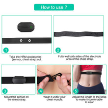 Load image into Gallery viewer, COOSPO Bluetooth Heart Rate Monitor Chest Strap H808S, ANT+ BLE HR Monitor Chest, HRM IP67 Waterproof -Black