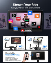 Load image into Gallery viewer, MERACH Recumbent Exercise Bike for Home with 15.6" Display Screen, Bike for Riders up to 6.3"