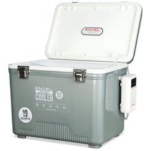 Load image into Gallery viewer, ENGEL 19 Quart Live Bait Cooler PRO for Fishing - Portable Minnow and Bait Bucket with Lithium-Ion Rechargeable Aerator - Silver (19Qt)